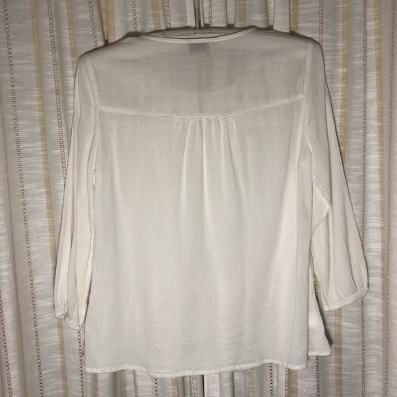 White Loft Blouse with Detailing - Picture 3 of 3